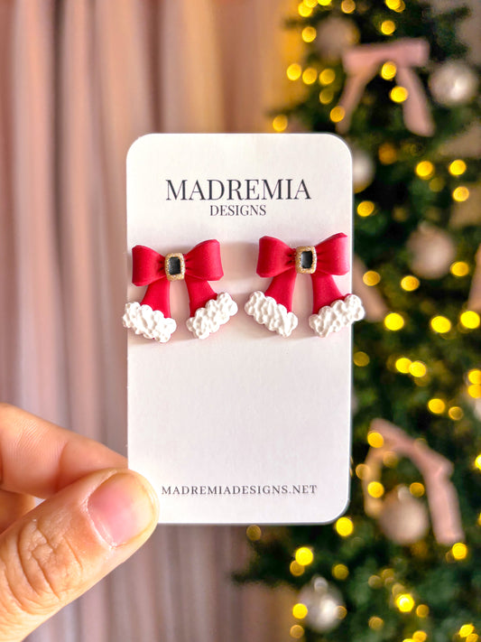 Santa Bow Studs
