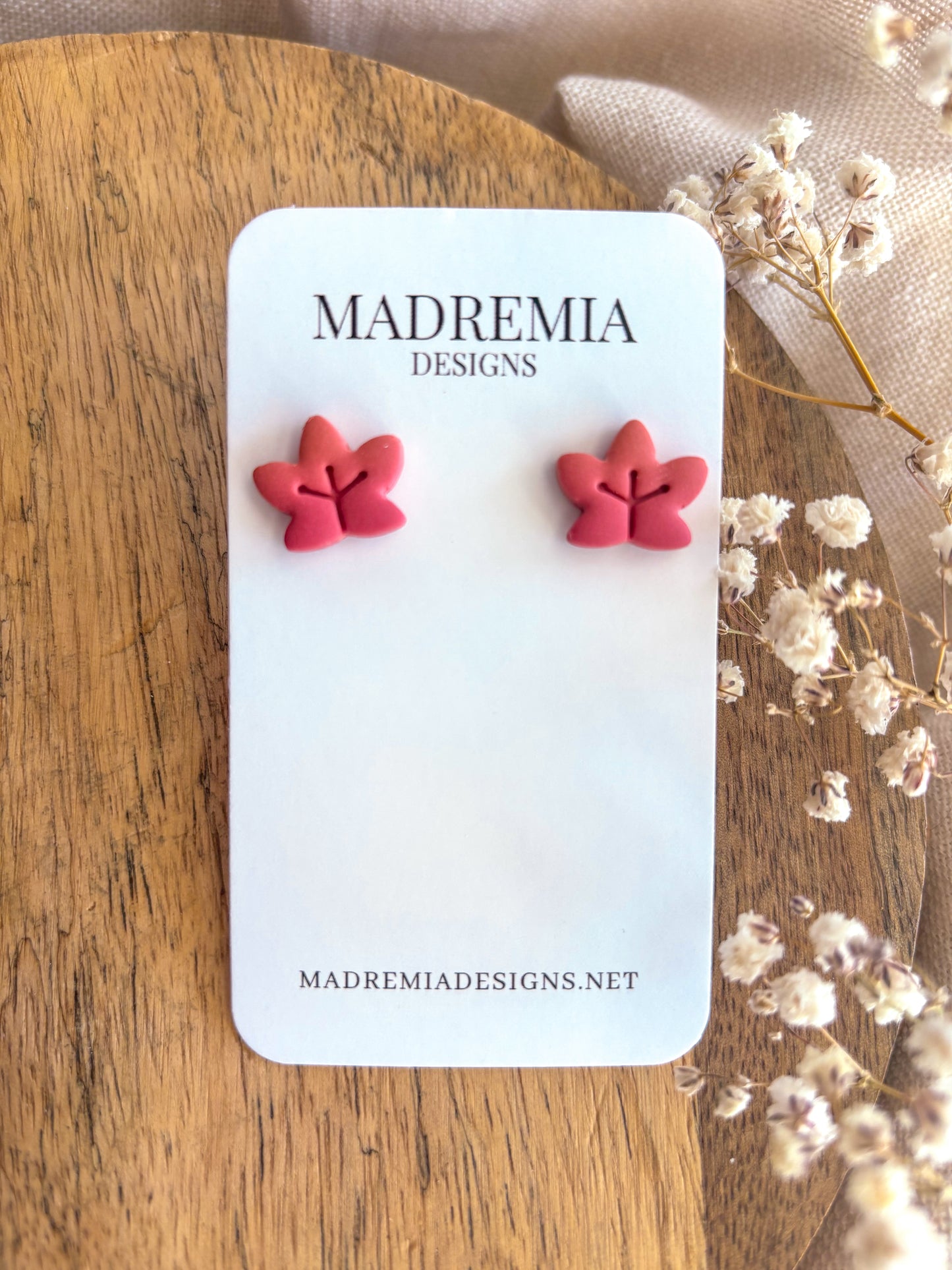Ombre Leaf Studs