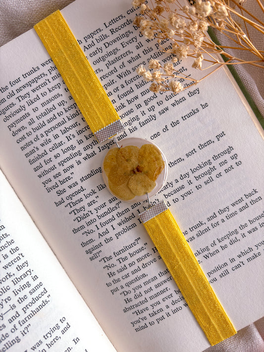 Yellow Dried Flower Bookmark