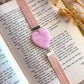 Light Pink Marble Heart Bookmark