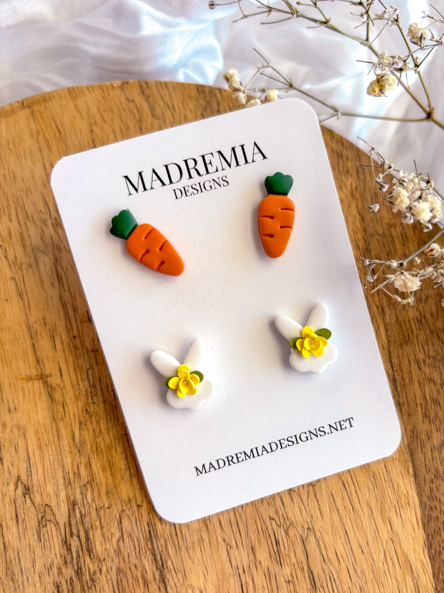 Floral Bunny Stud Pack