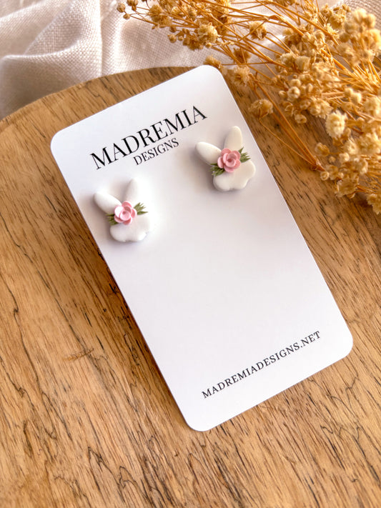 Floral Bunny Studs