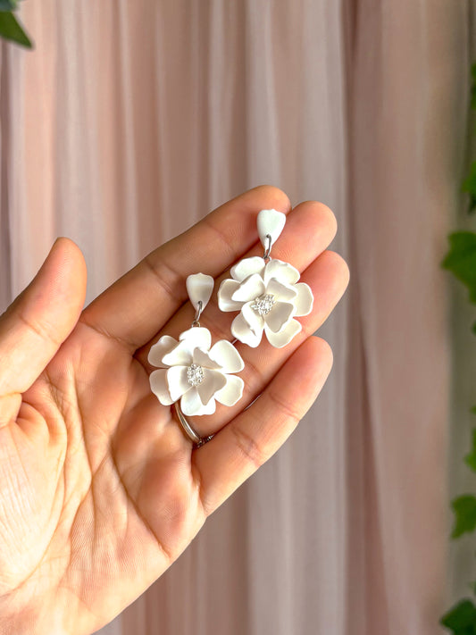 White Flower Dangles