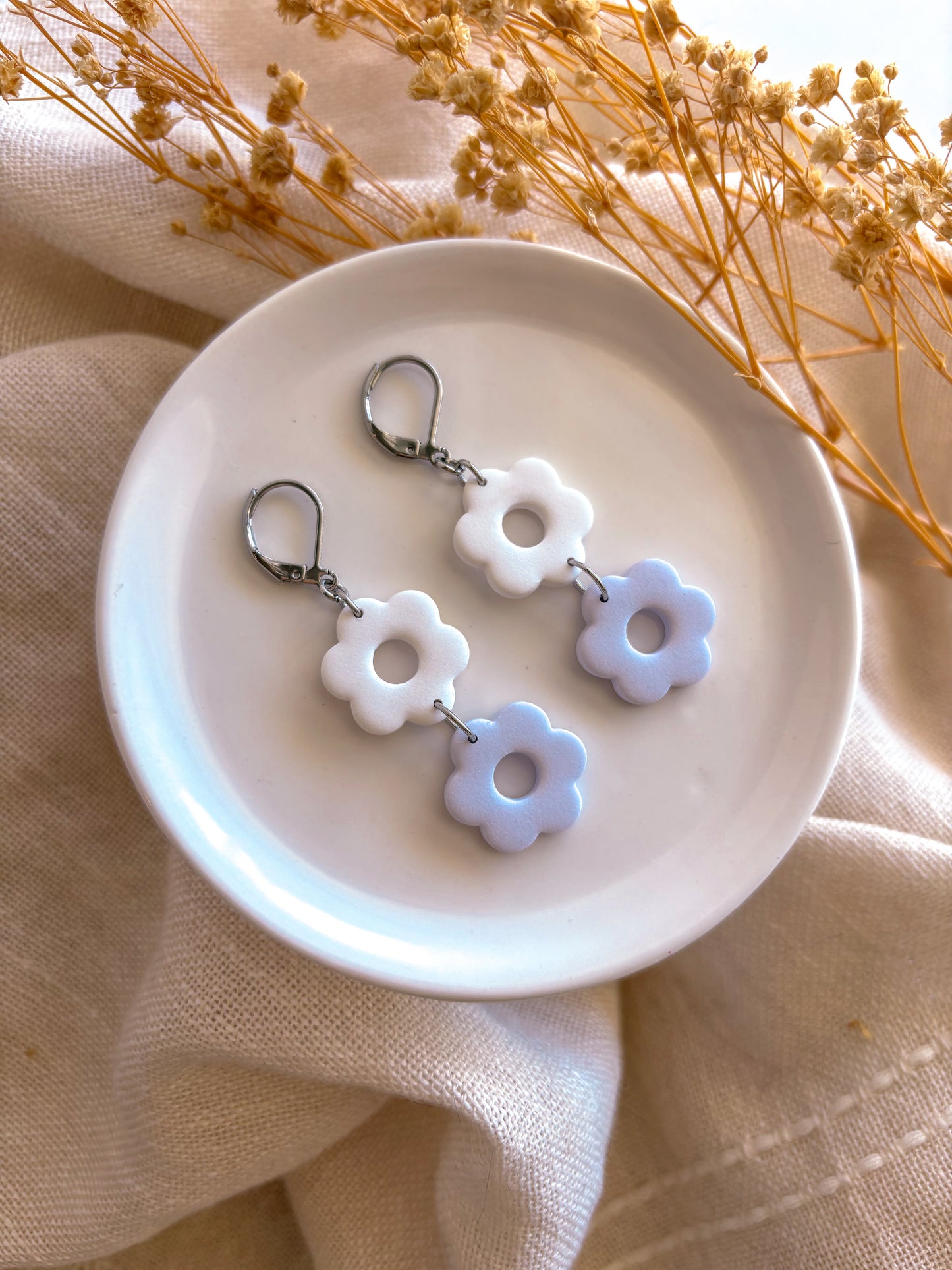 Purple Double Flower Dangles