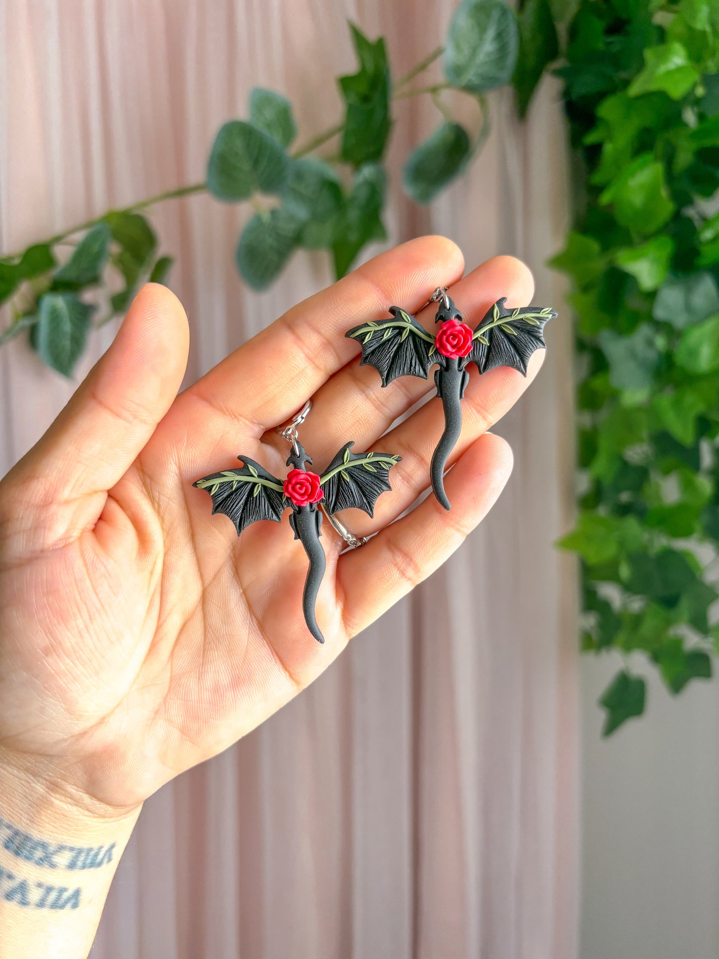 Rose Dragon Dangles