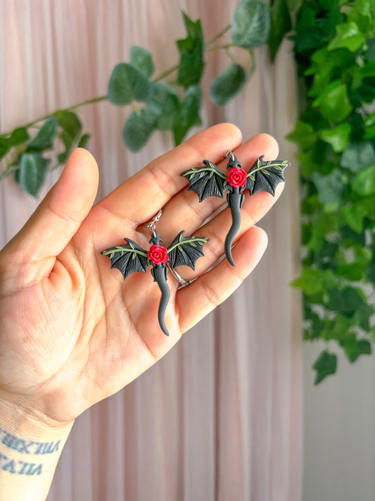 Rose Dragon Dangles