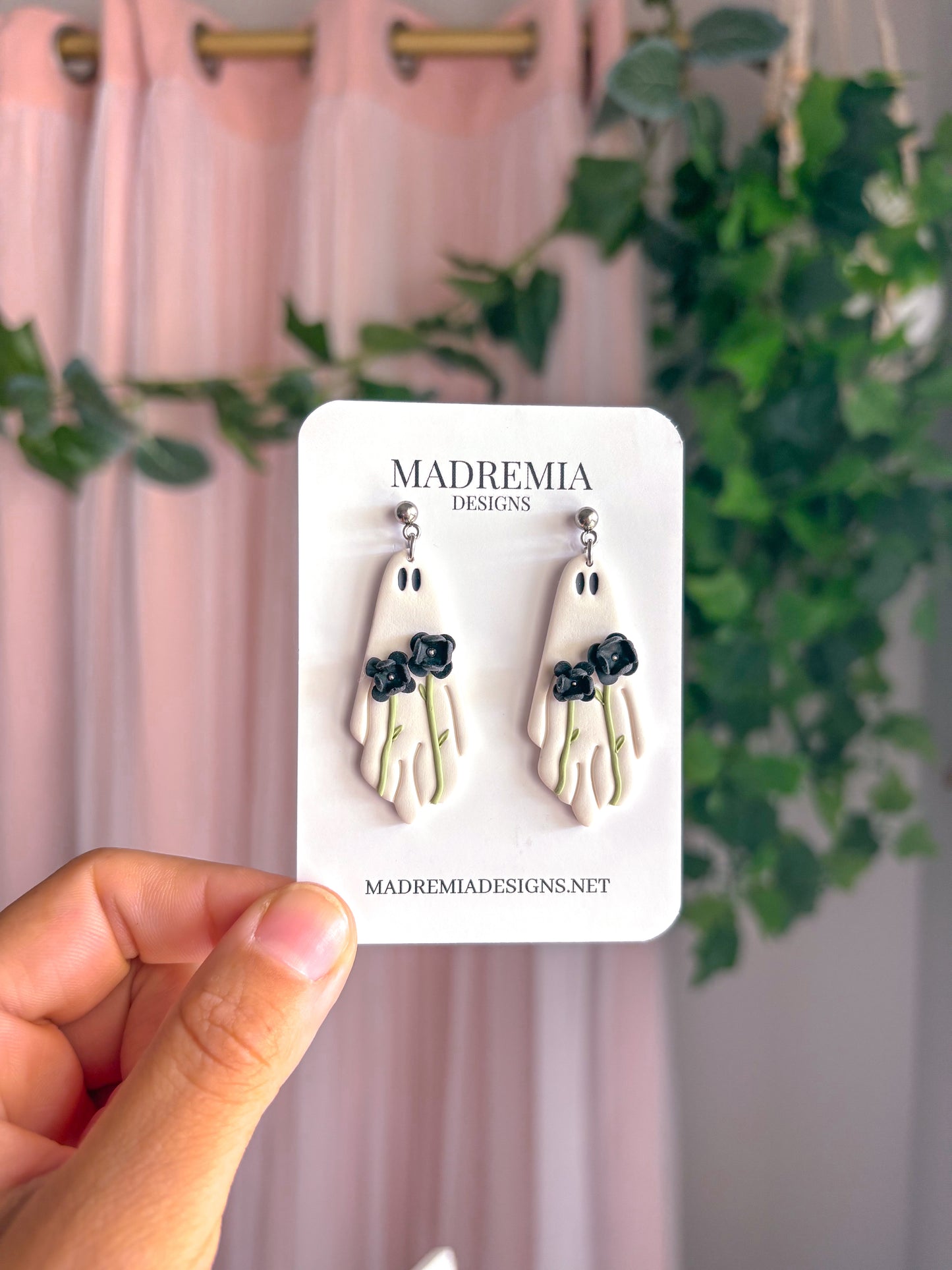 Floral Ghost Dangles