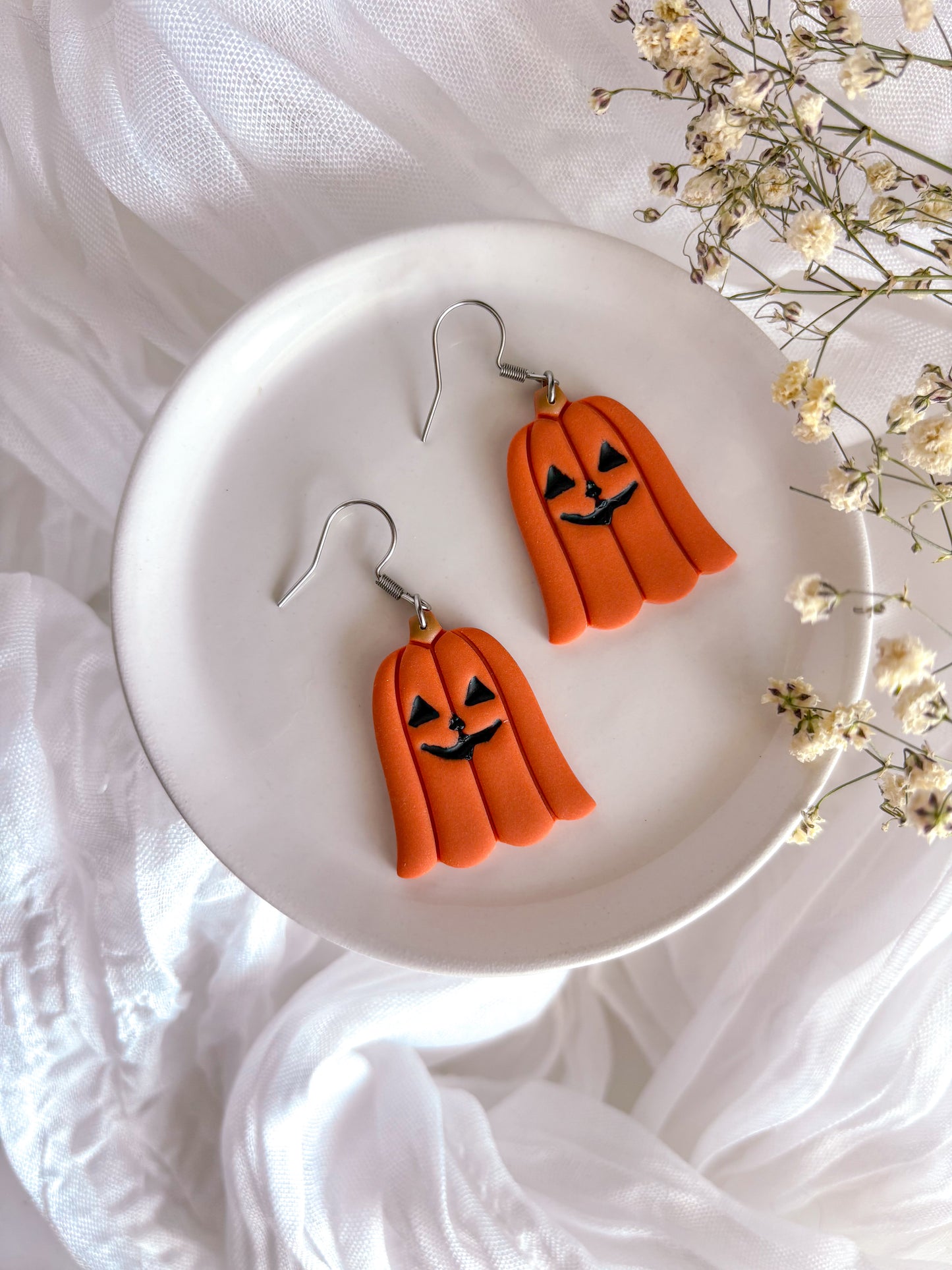 Pumpkin Ghost Dangles