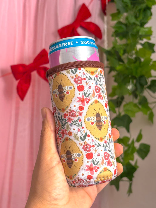 Vintage Bee Tall Can Coozie