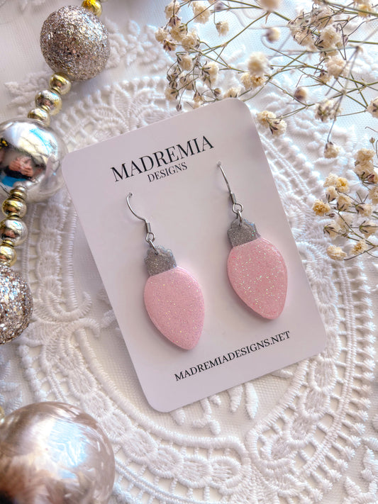 Pink Bulb Dangles