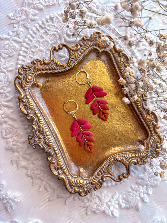 3 Piece Ombre Leaf Dangles