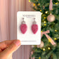 Pink Glitter Christmas Bulb Dangles