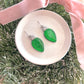 Green Glitter Christmas Bulb Dangles