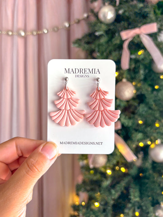 Pink Christmas Tree Dangles