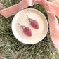 Pink Glitter Christmas Bulb Dangles