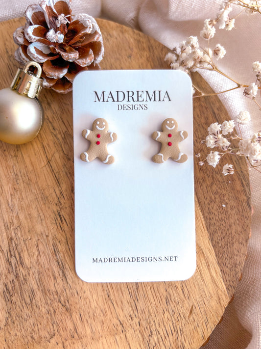 Gingerbread Man Studs