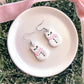 Cat Snowman Dangles (Pink)