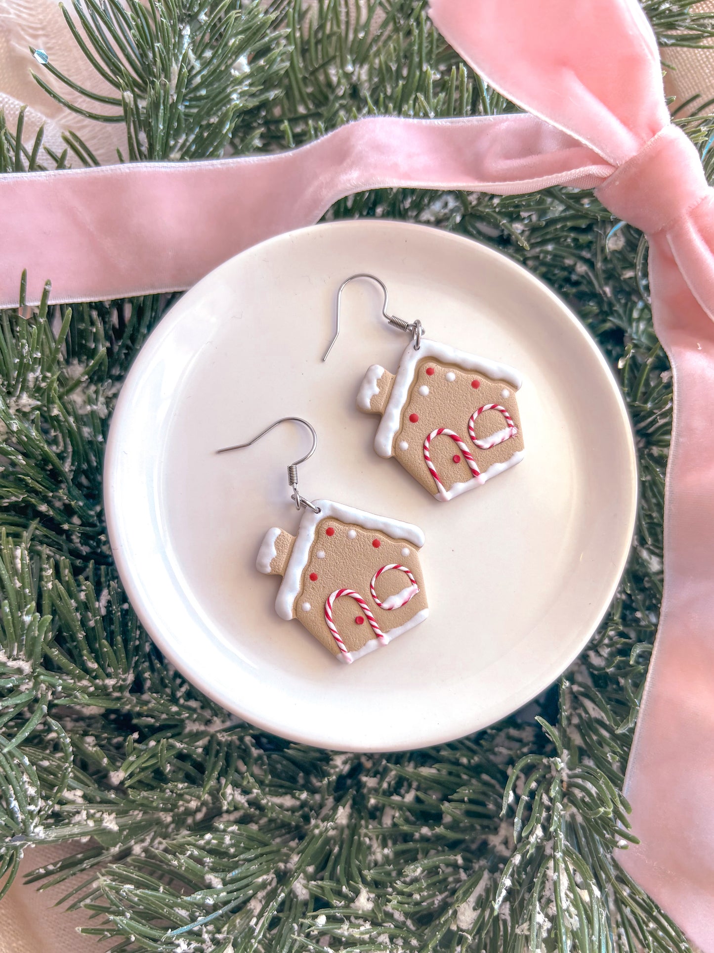 Peppermint Gingerbread House Dangles