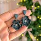 Black Floral Dangles