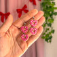 Double Heart Sprinkle Dangles