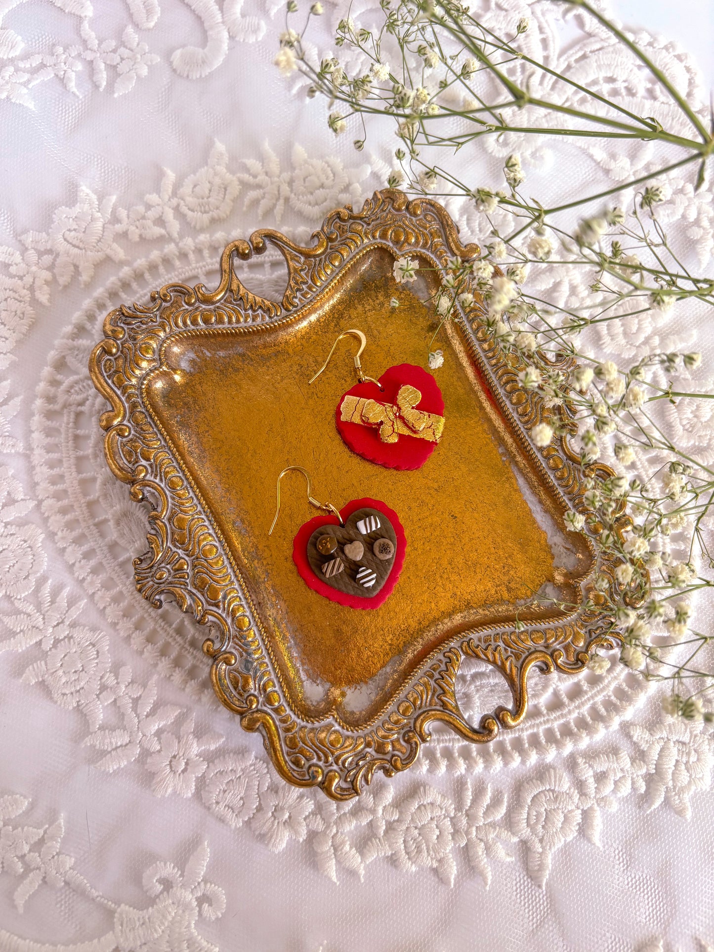 Heart Chocolate Box Dangles