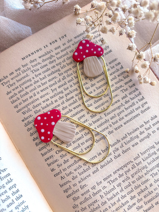 Mushroom Paperclip Bookmark