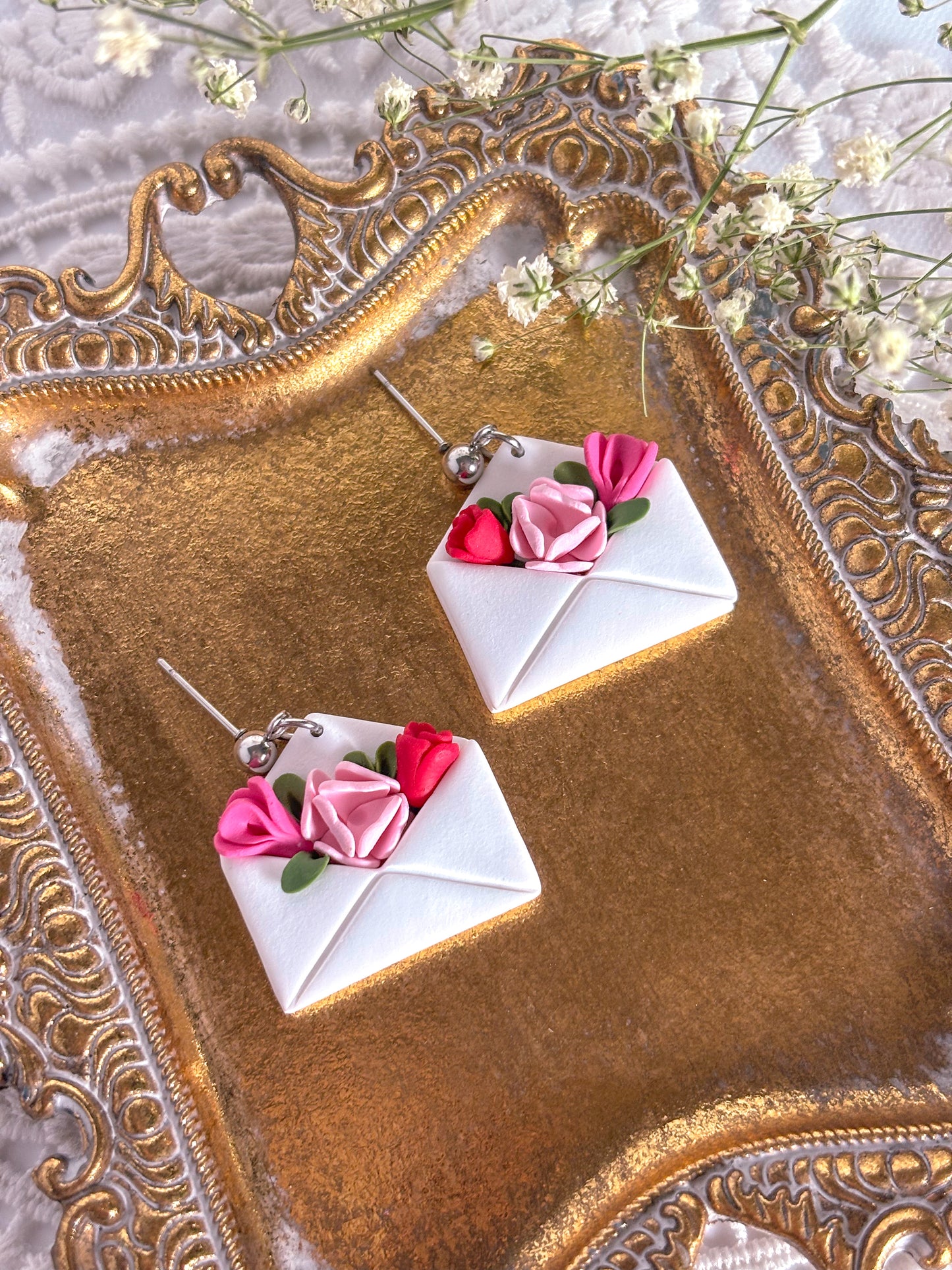 Floral Love Letter Dangles