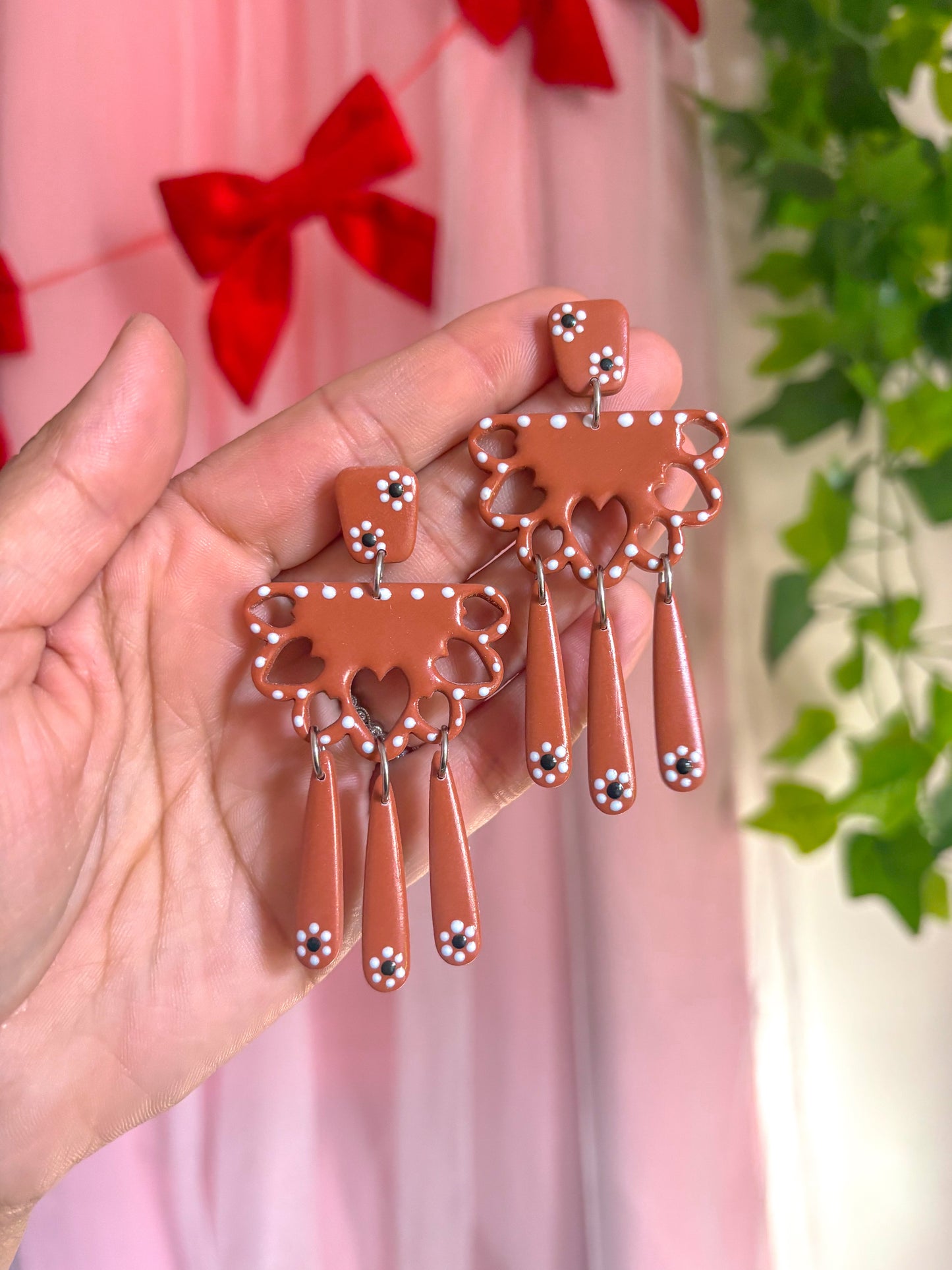 Talavera Corazon Papel Picado Dangles