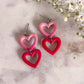 Ombre Double Heart Dangles