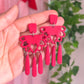 Corazon Papel Picado Rojo Dangles