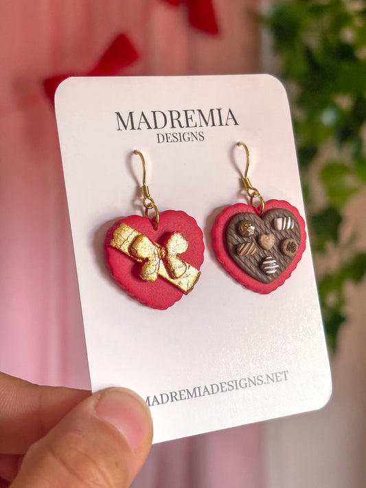 Heart Chocolate Box Dangles
