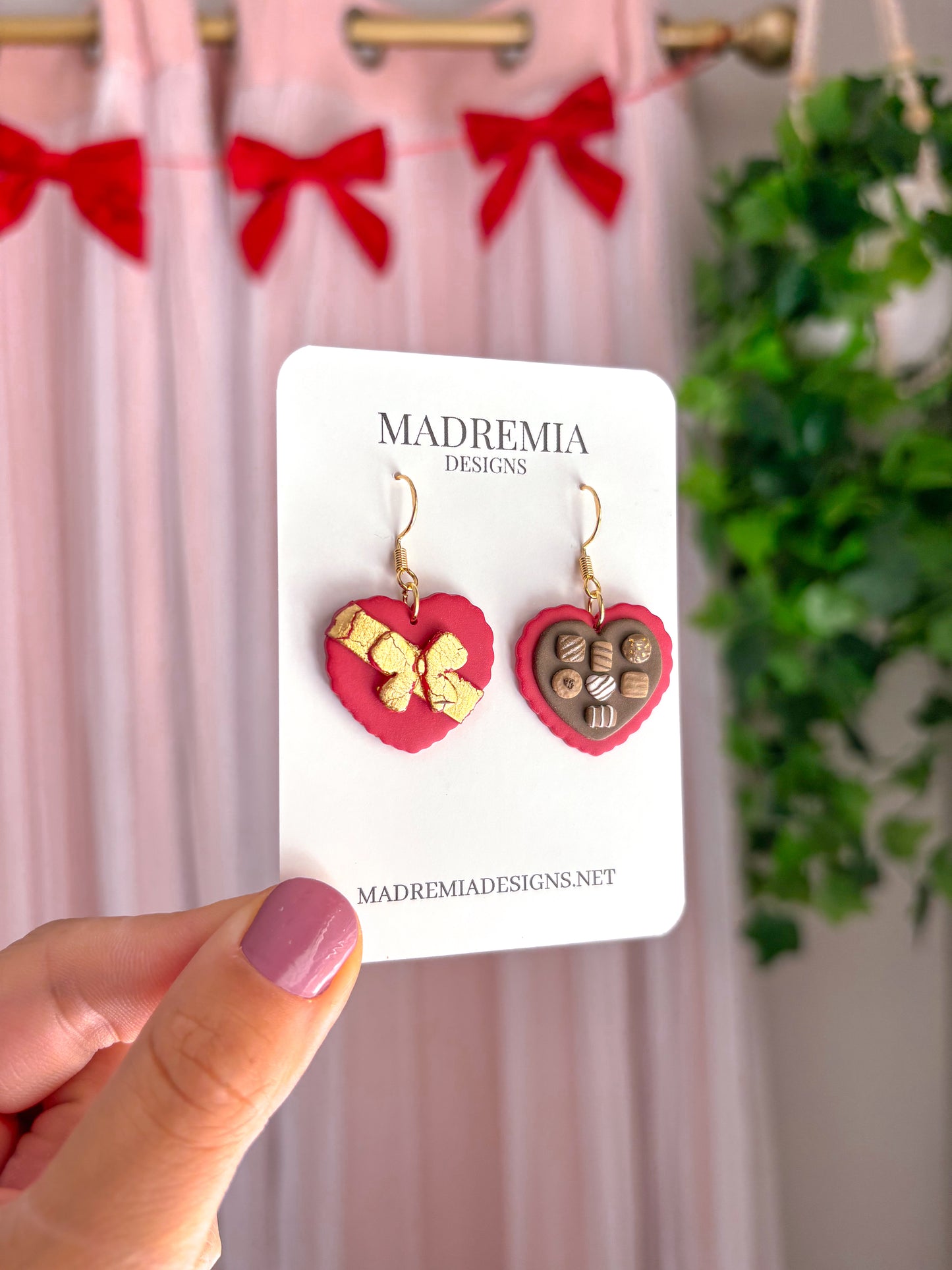 Chocolate Heart Box Dangles