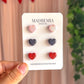 Glitter Heart Stud Set