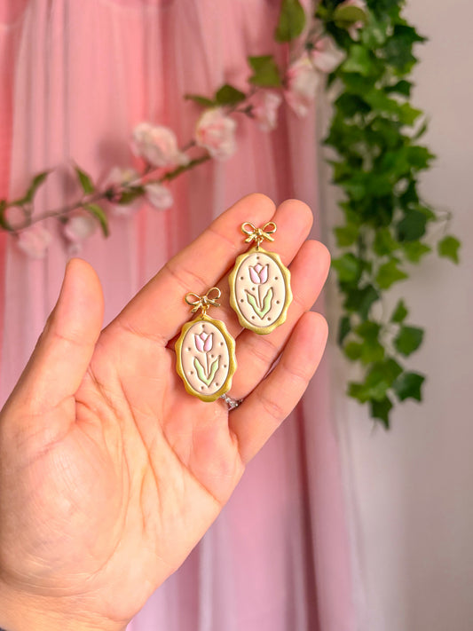 Tulip Imprint Dangles