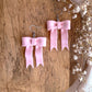 Blush Pink Bow Dangles