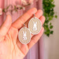 Bunny Imprint Oval Dangles