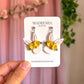 Yellow Floral Bunny Dangles