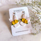 Yellow Floral Bunny Dangles