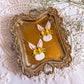 Yellow Floral Bunny Dangles
