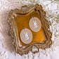 Bunny Imprint Oval Dangles