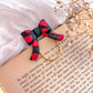 Black Bow with Heart Paperclip Bookmark