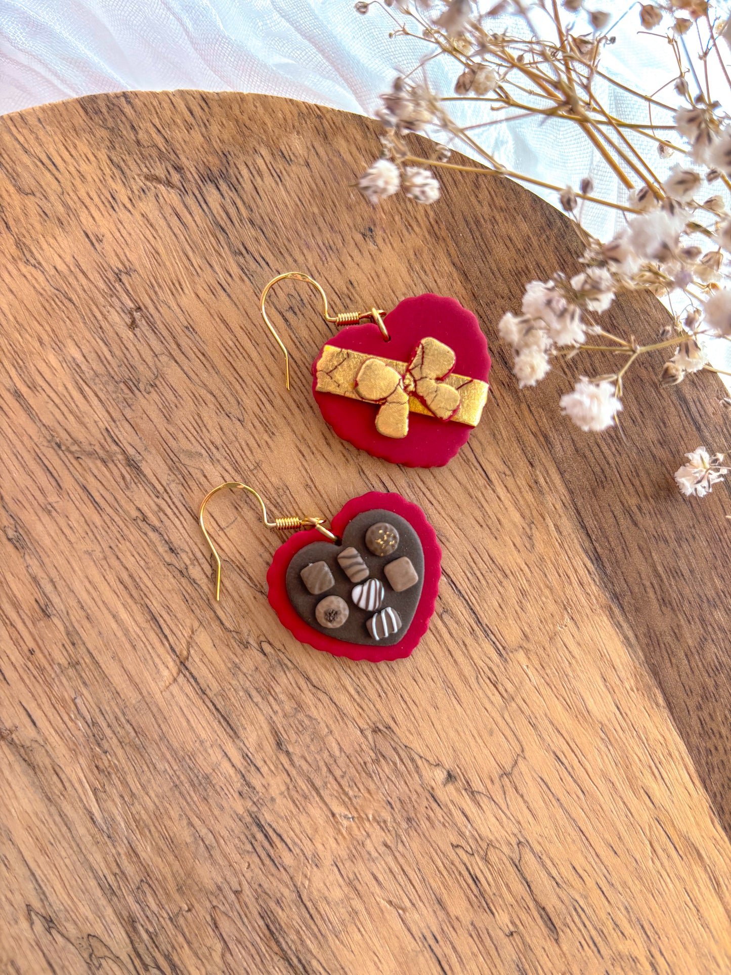 Chocolate Heart Box Dangles