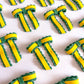Green and Yellow Bow Dangles