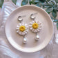 Small Daisy and Pearl Dangles