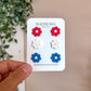 Patriotic Floral Stud Set