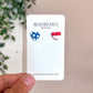 Small Patriotic Heart Studs