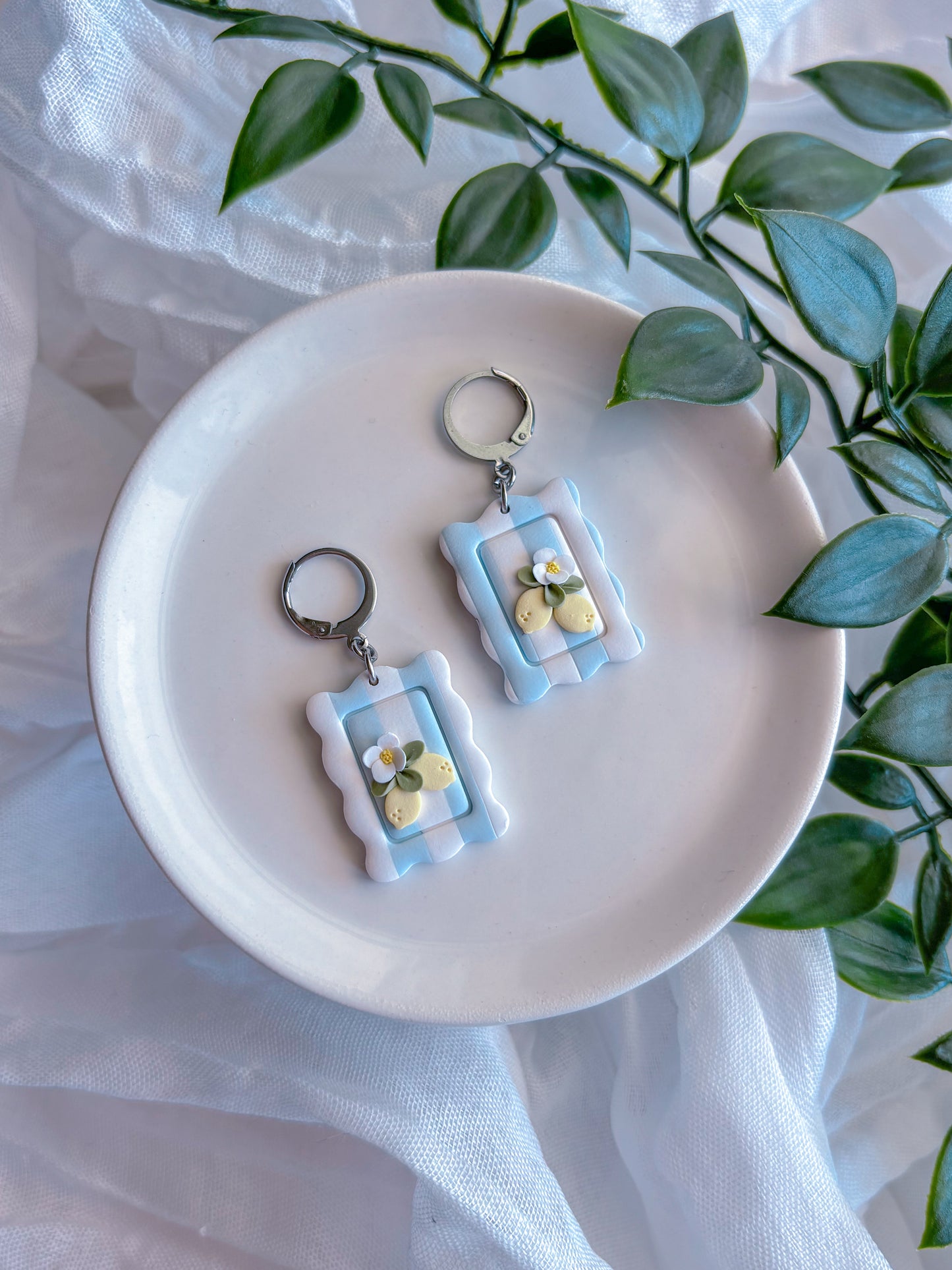 Lemon Postage Stamp Dangles
