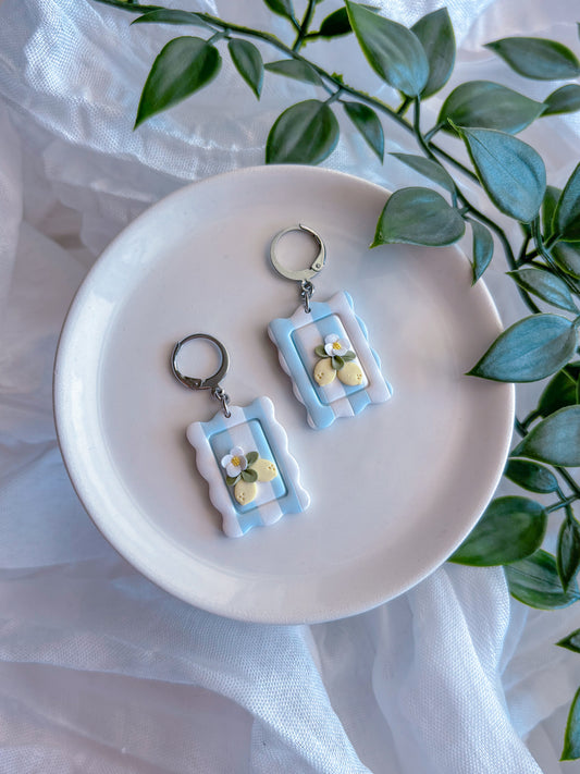 Lemon Postage Stamp Dangles