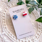 Small Circle Patriotic Studs