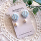 Dainty Blue Seashell Dangles